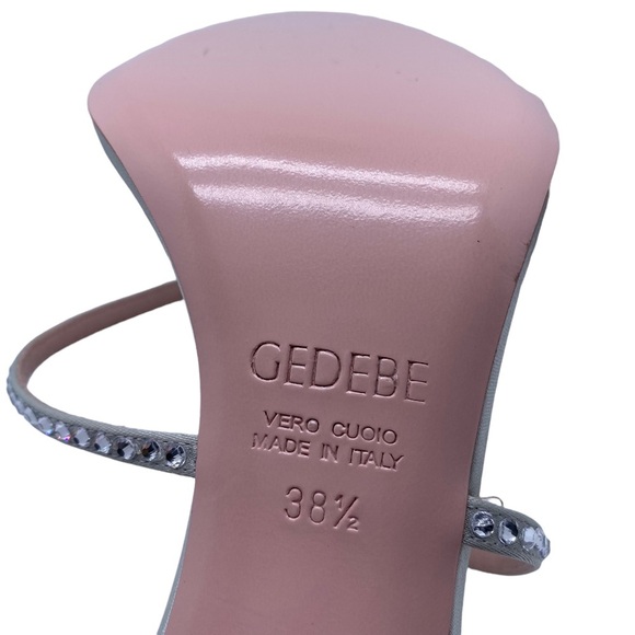 NEW Bronx and Banco X REVOLVE Anna Silver Rhinestone Vamp Heels Silver Size 8.5 - Picture 9 of 13